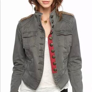 Free People Shrunken Officer Military Jacket Small